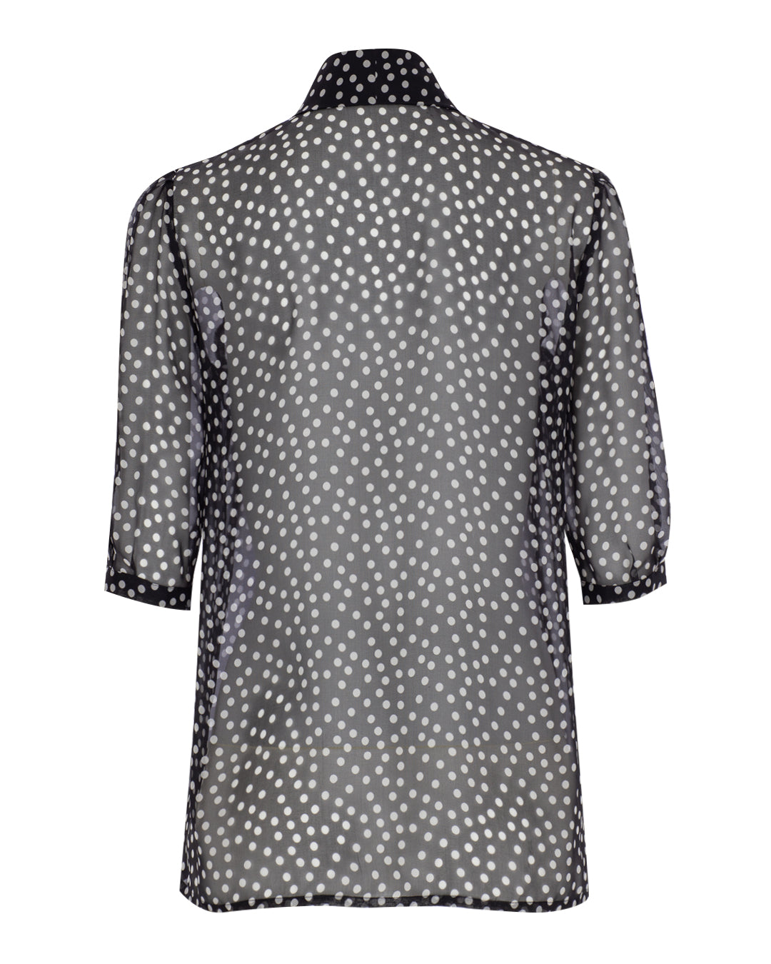 PolkaDot Bow Silk Shirt