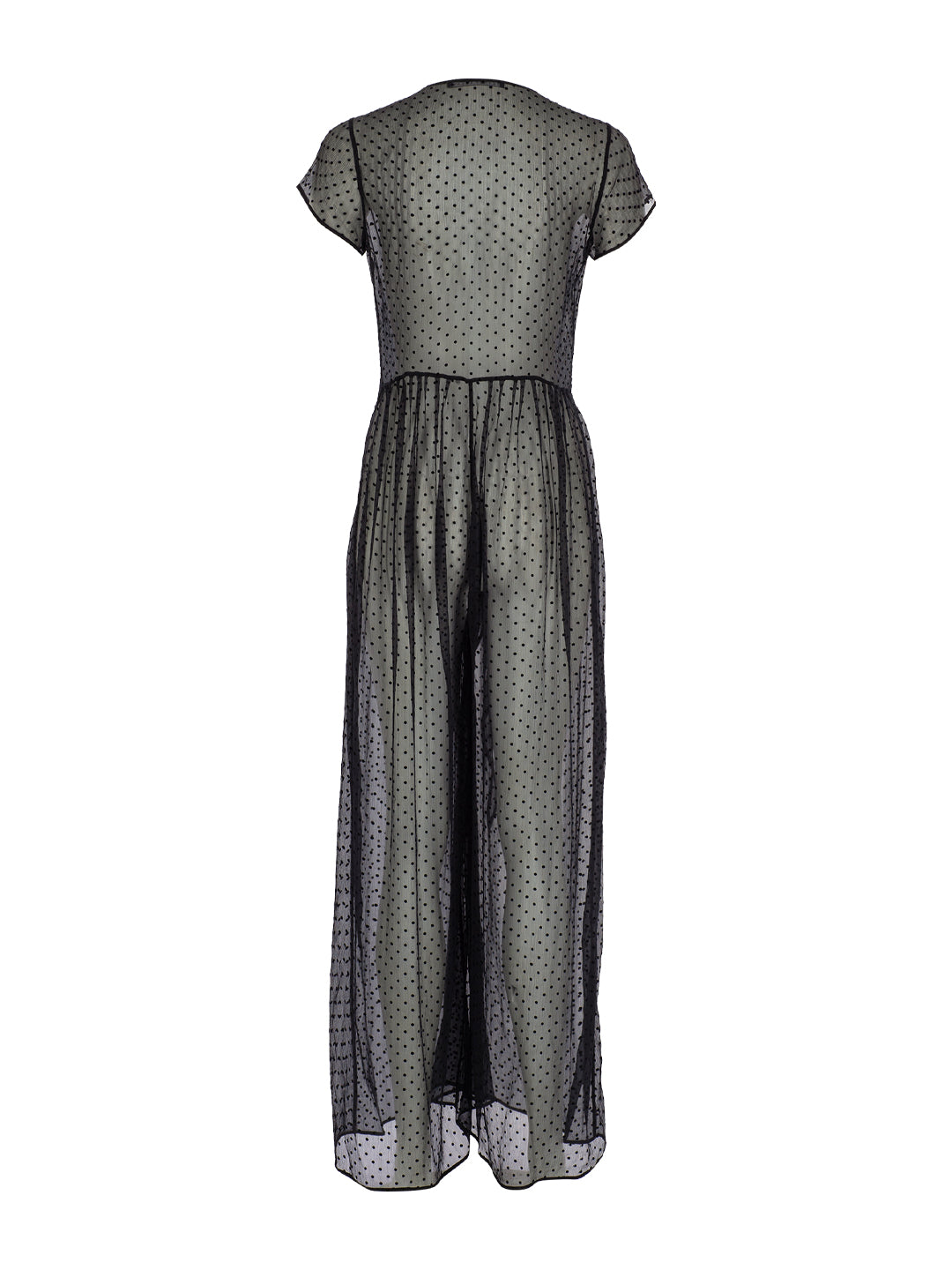 Polkadot Silk Chiffon Jumpsuit