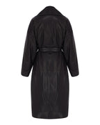 Puffer Leather Coat