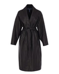 Puffer Leather Coat