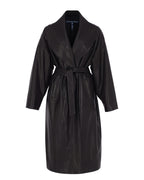 Puffer Leather Coat