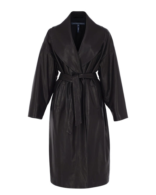 Puffer Leather Coat