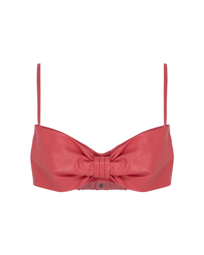 Ribbon Leather Bustier