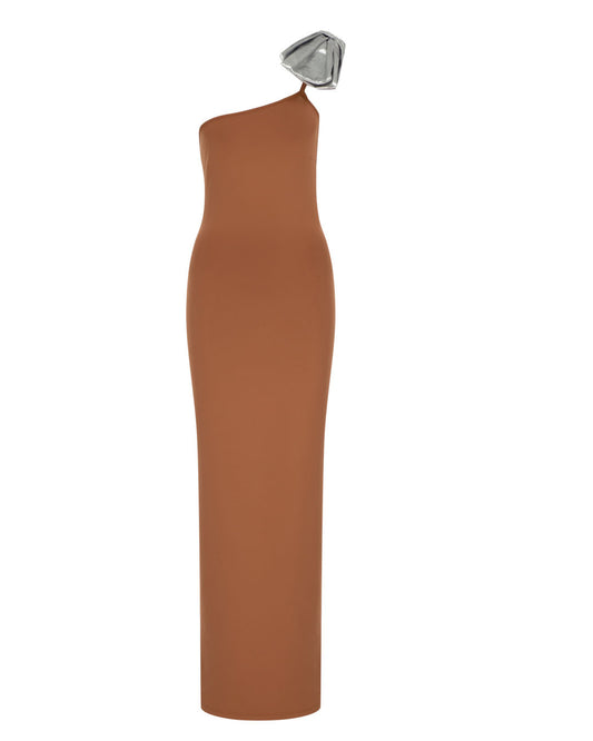 Ribbon Scuba Maxi Dress