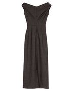 Ruched Maxi Wool Dress