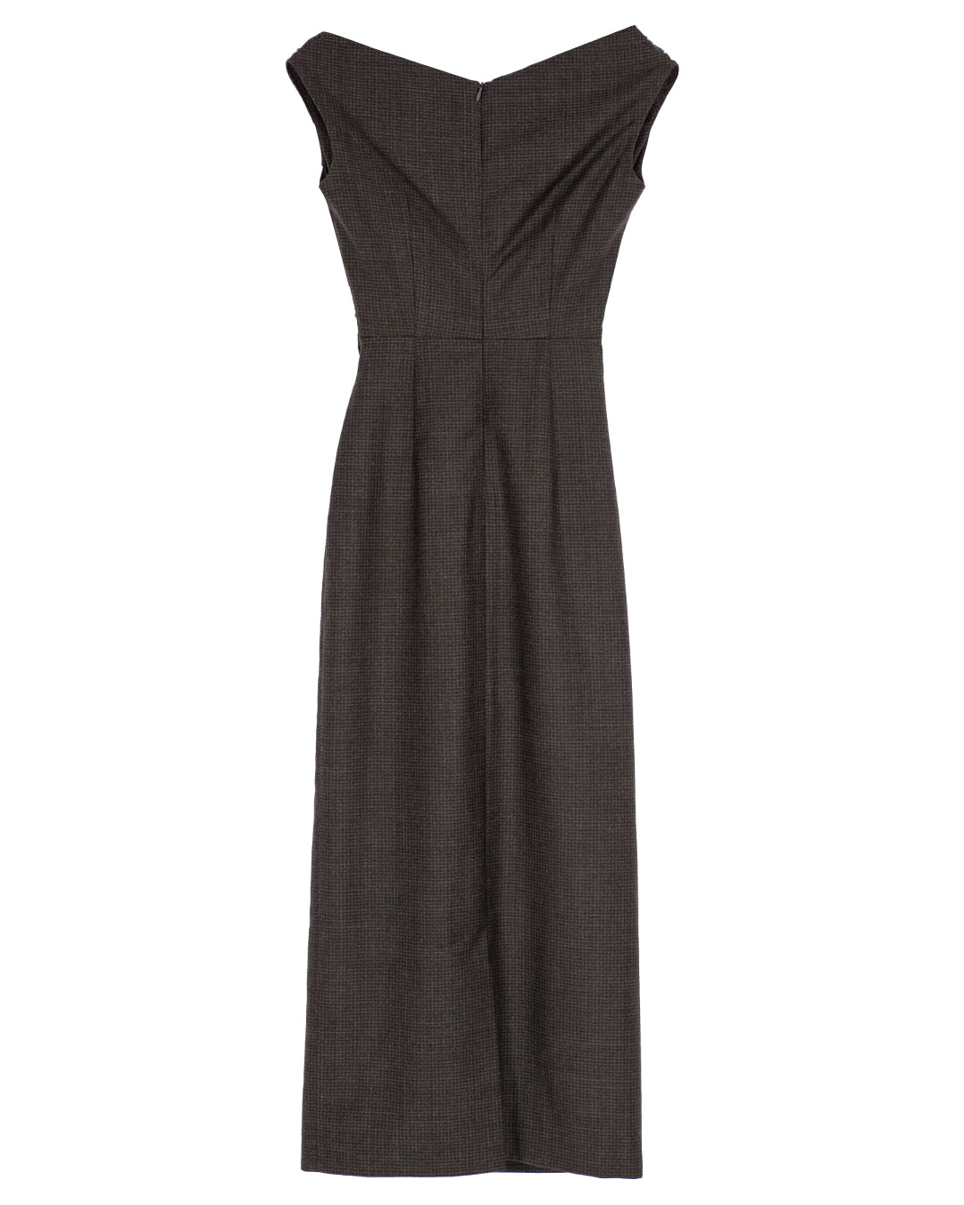 Ruched Maxi Wool Dress