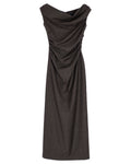 Ruched Maxi Wool Dress