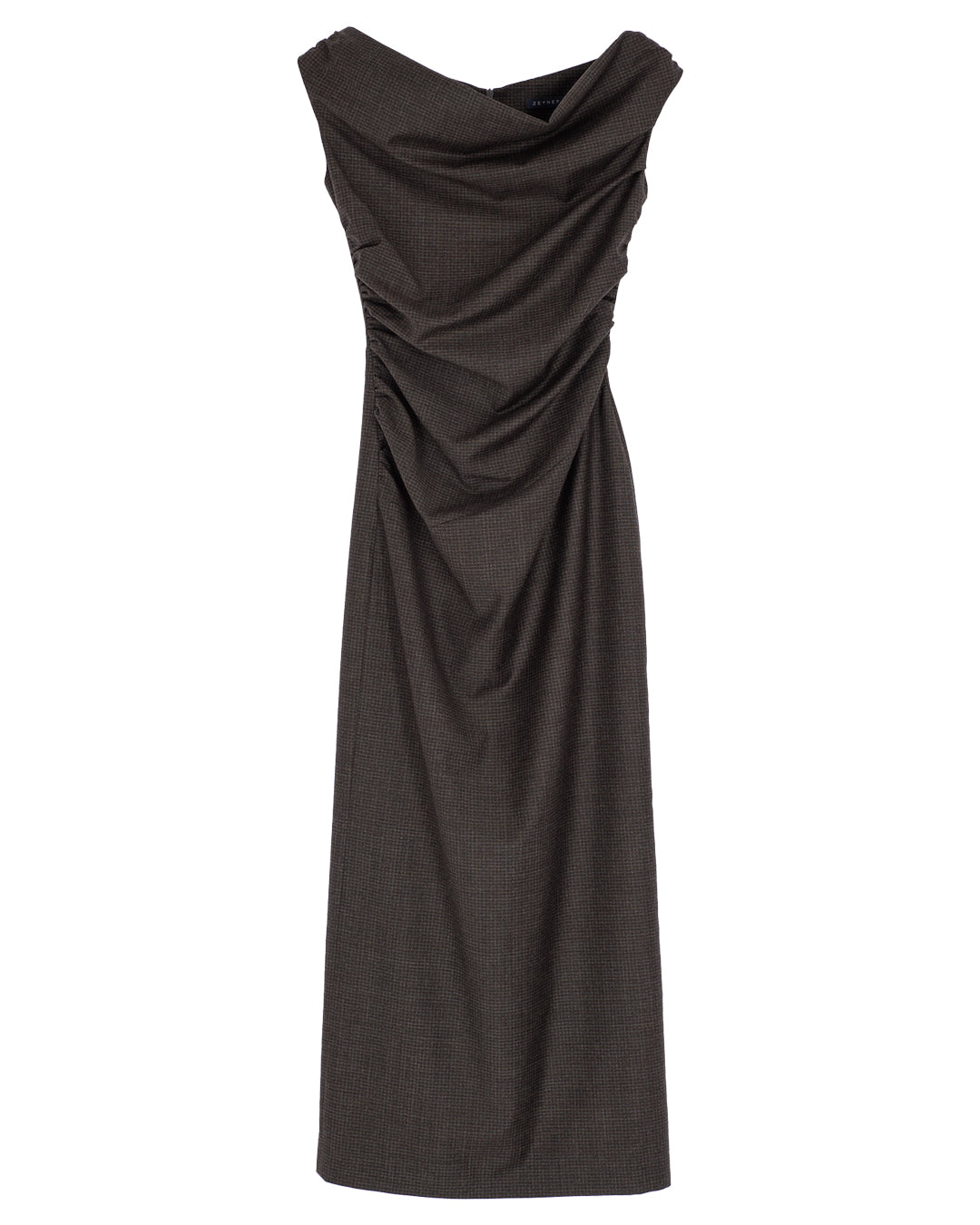 Ruched Maxi Wool Dress