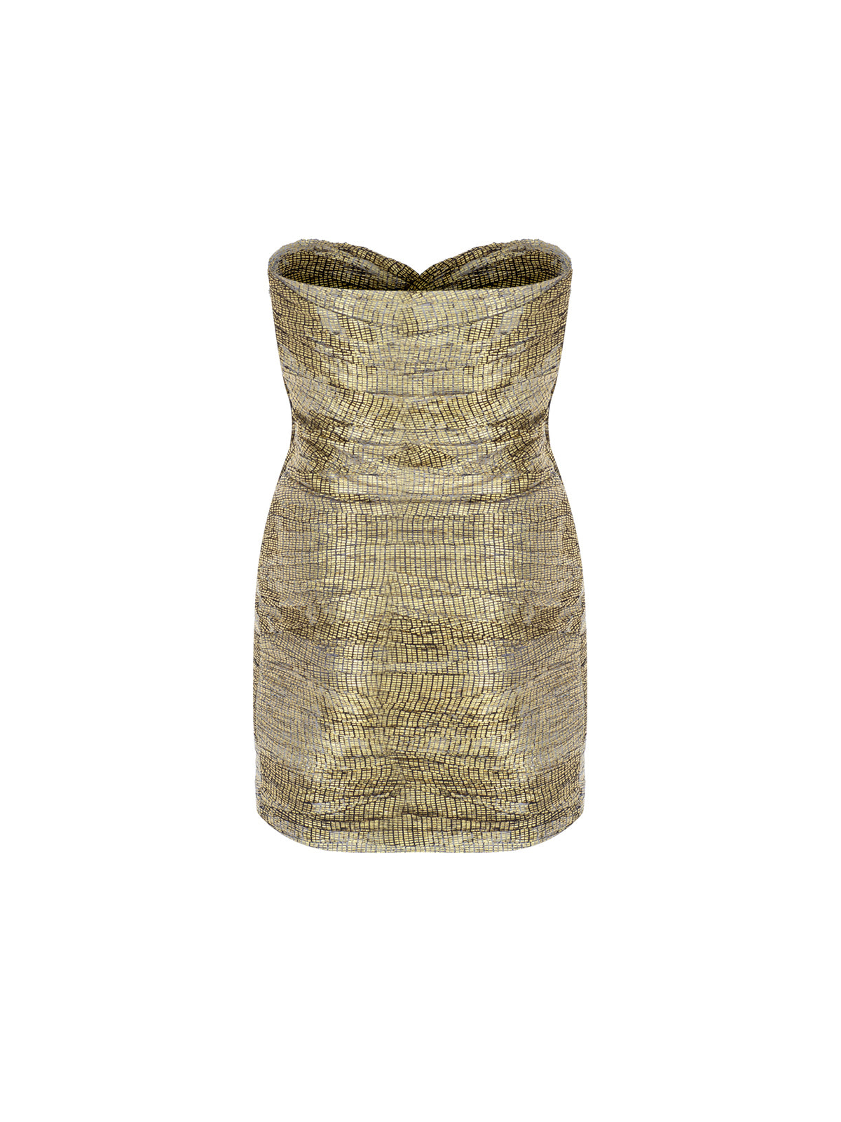 Ruched Mini Chiffon Dress