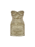 Ruched Mini Chiffon Dress