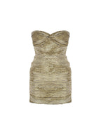 Ruched Mini Chiffon Dress