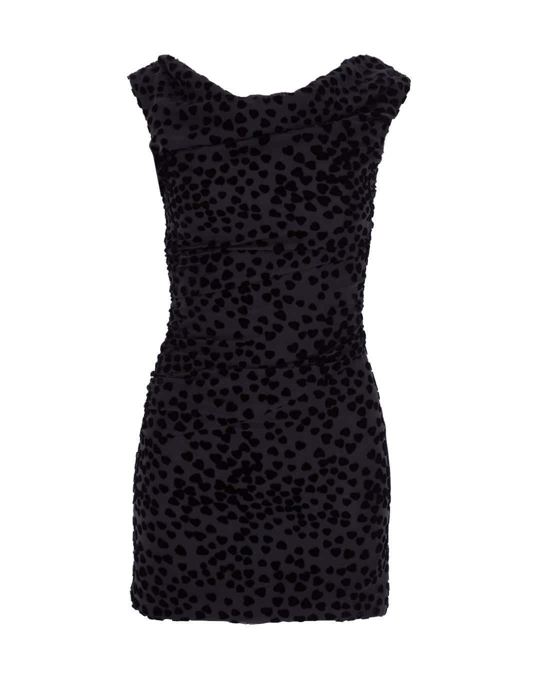 Ruched Silk Heart Dress