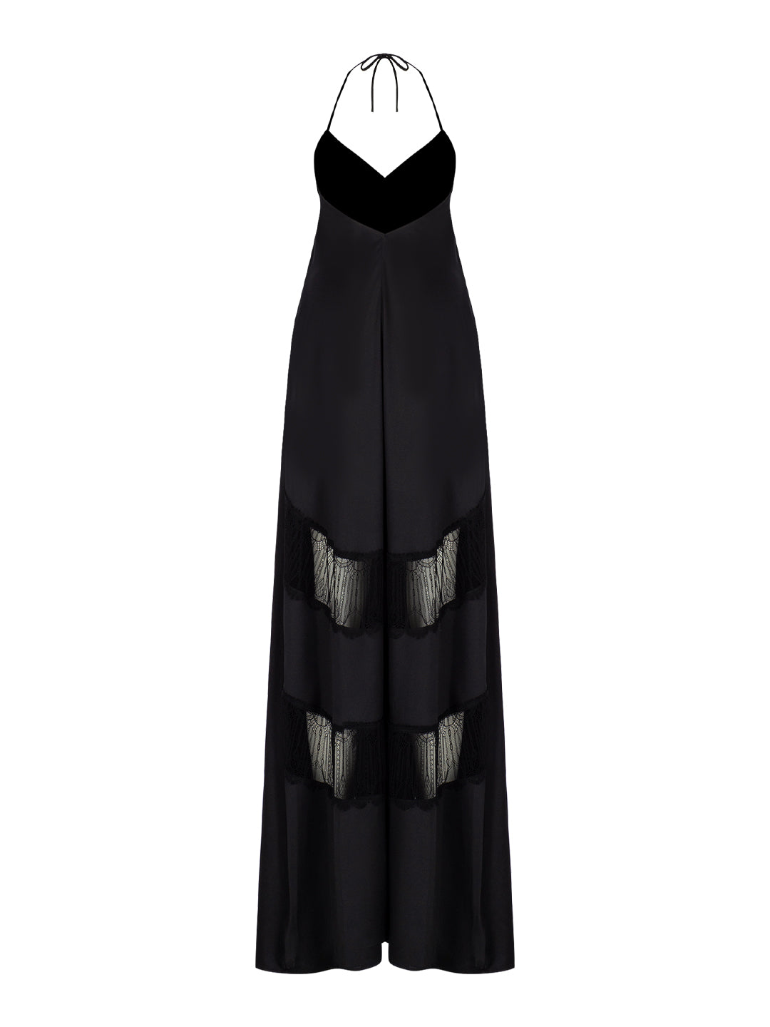 Sateen Lace Maxi Dress