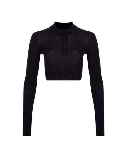 Zeynep Arçay Resort 2026 - Semi Sheer Knit Crop Top