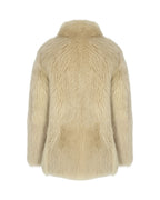 Shearling Jacket with Leather Sleeves