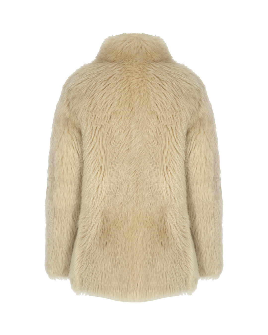 Shearling Jacket with Leather Sleeves