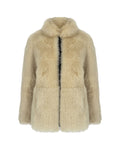Shearling Jacket with Leather Sleeves
