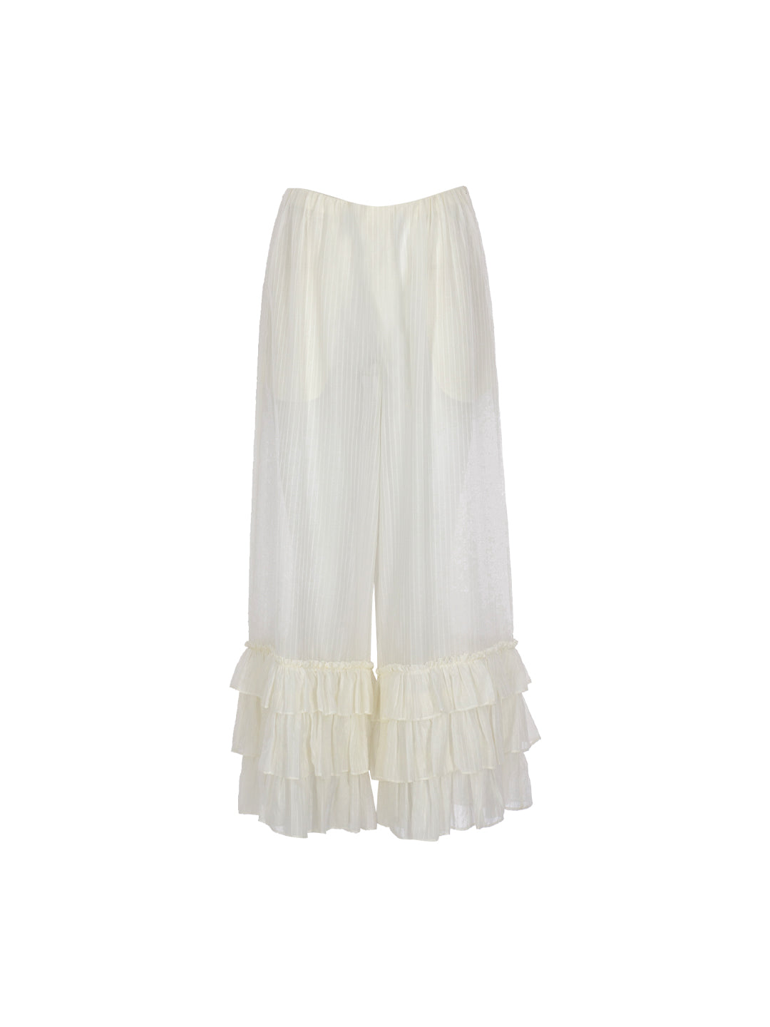 Silk Cotton Frilled Pants