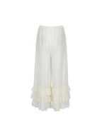 Silk Cotton Frilled Pants