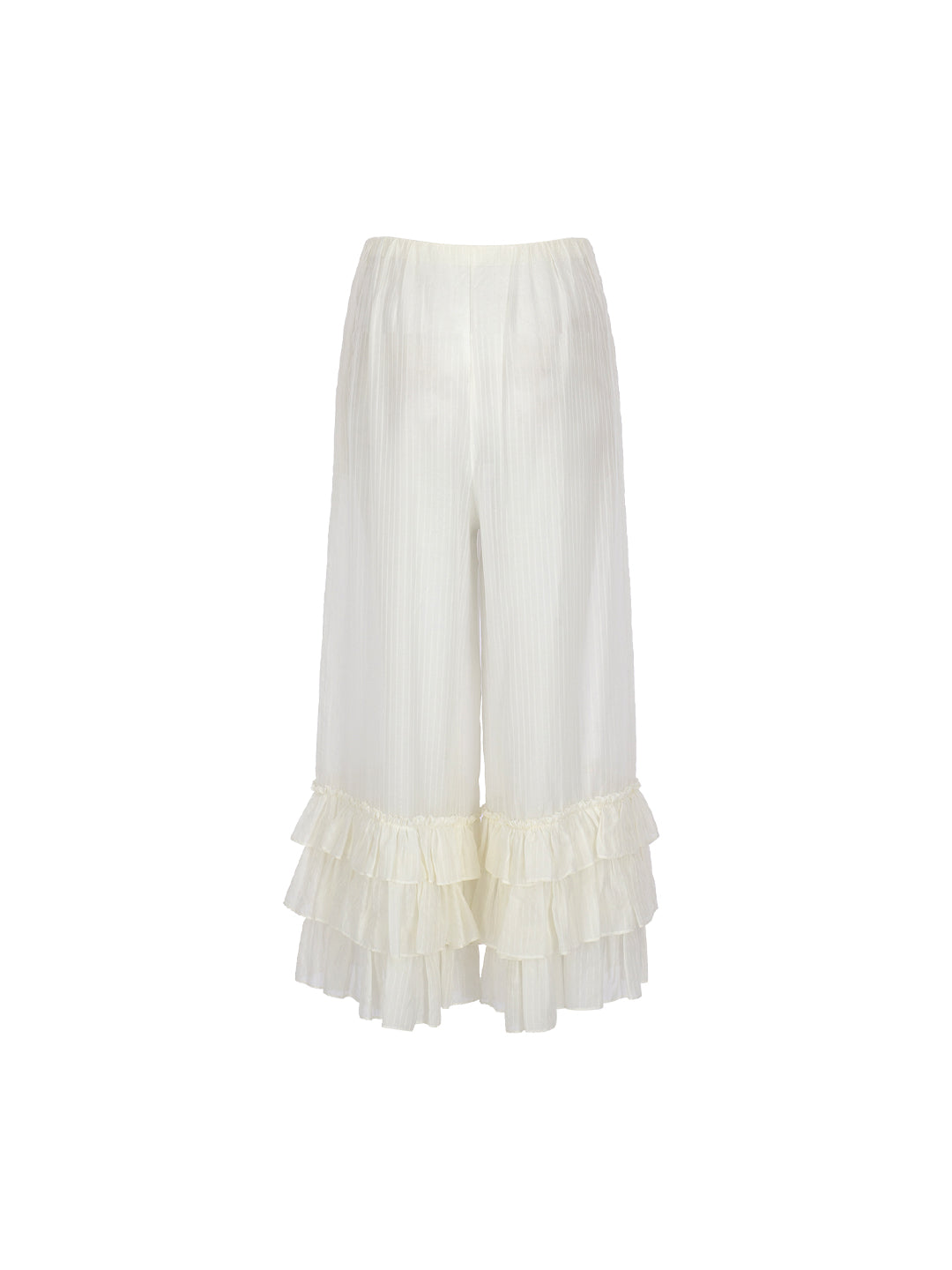 Silk Cotton Frilled Pants