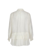 Silk Cotton Frilled Shirt Dress