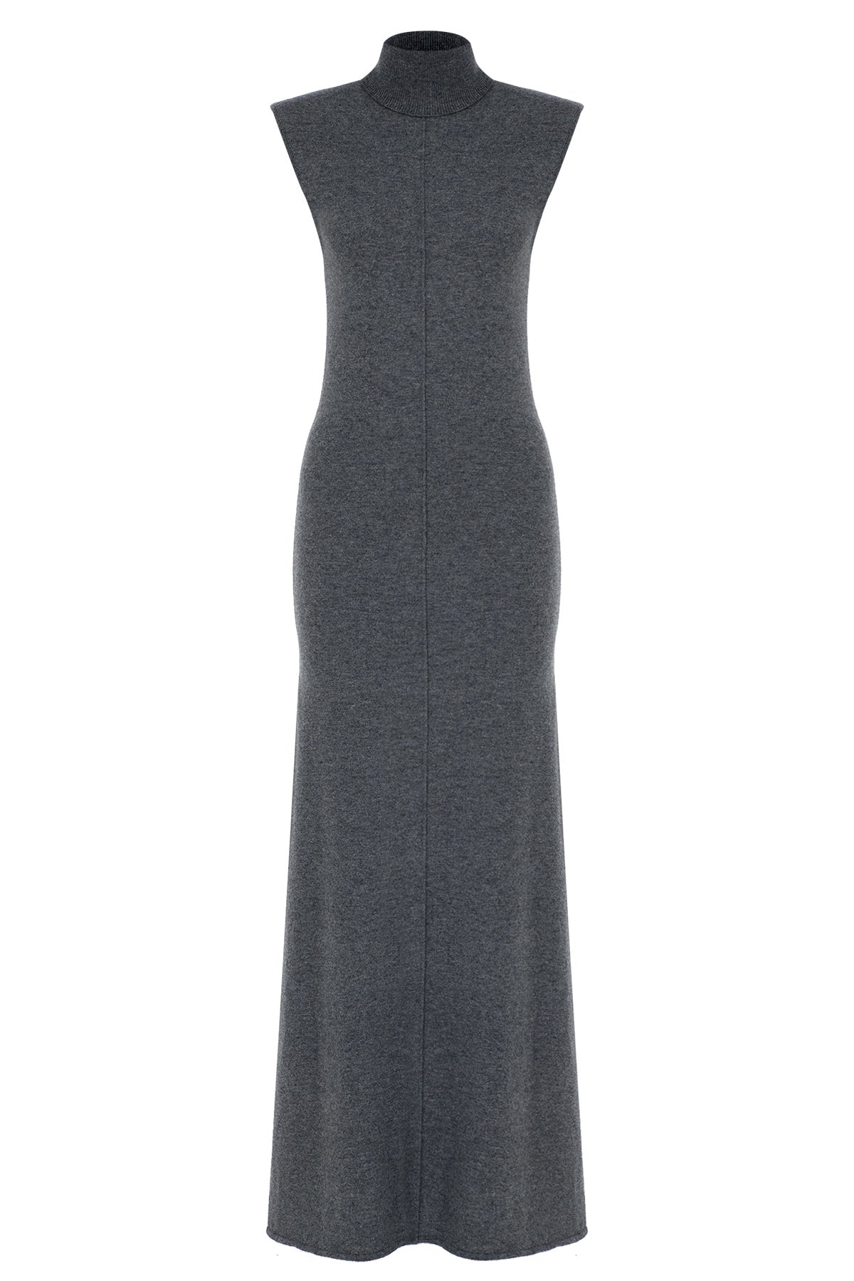 grey sleeveless turtleneck dress Vhari Sleeveless Turtleneck Dress Mid Grey Mel Grey / L