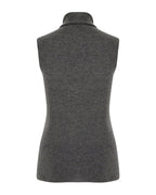 Sleveless Cashmere Turtleneck Top