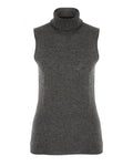 Sleveless Cashmere Turtleneck Top