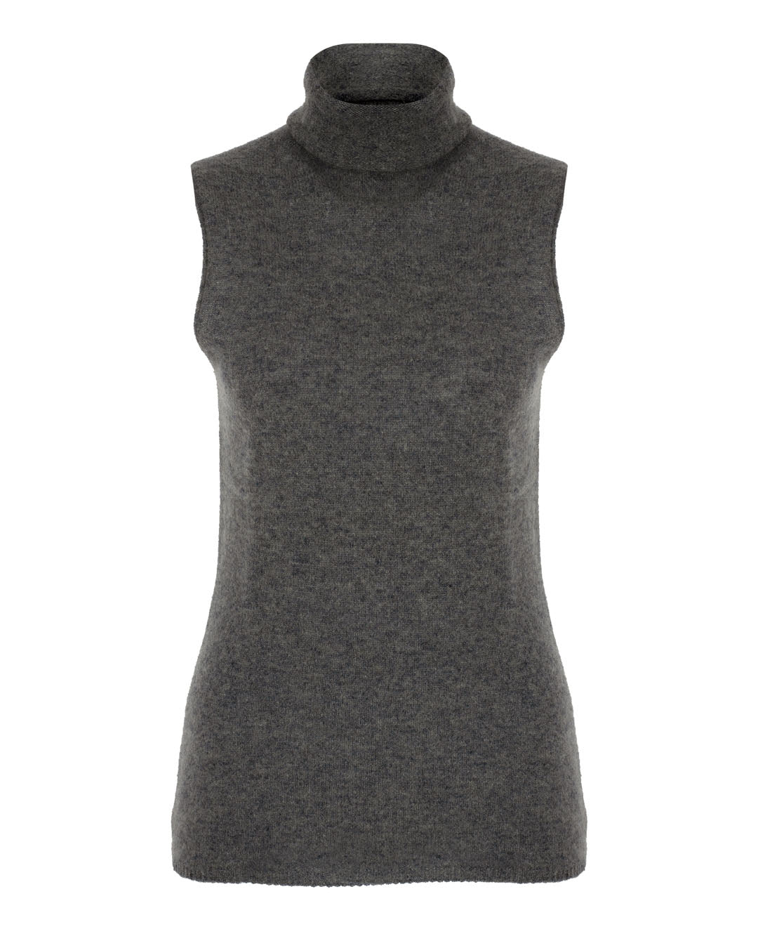 Sleveless Cashmere Turtleneck Top