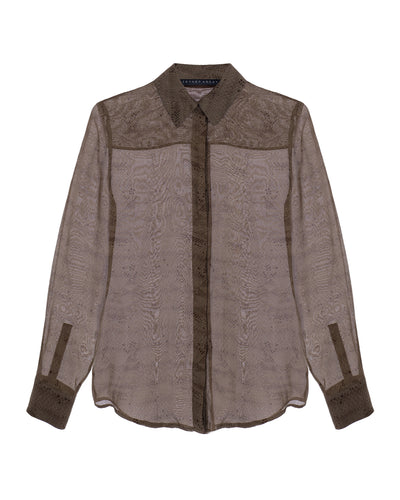 SnakePrint Silk Shirt