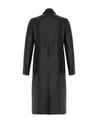 Snakeprint Leather Coat