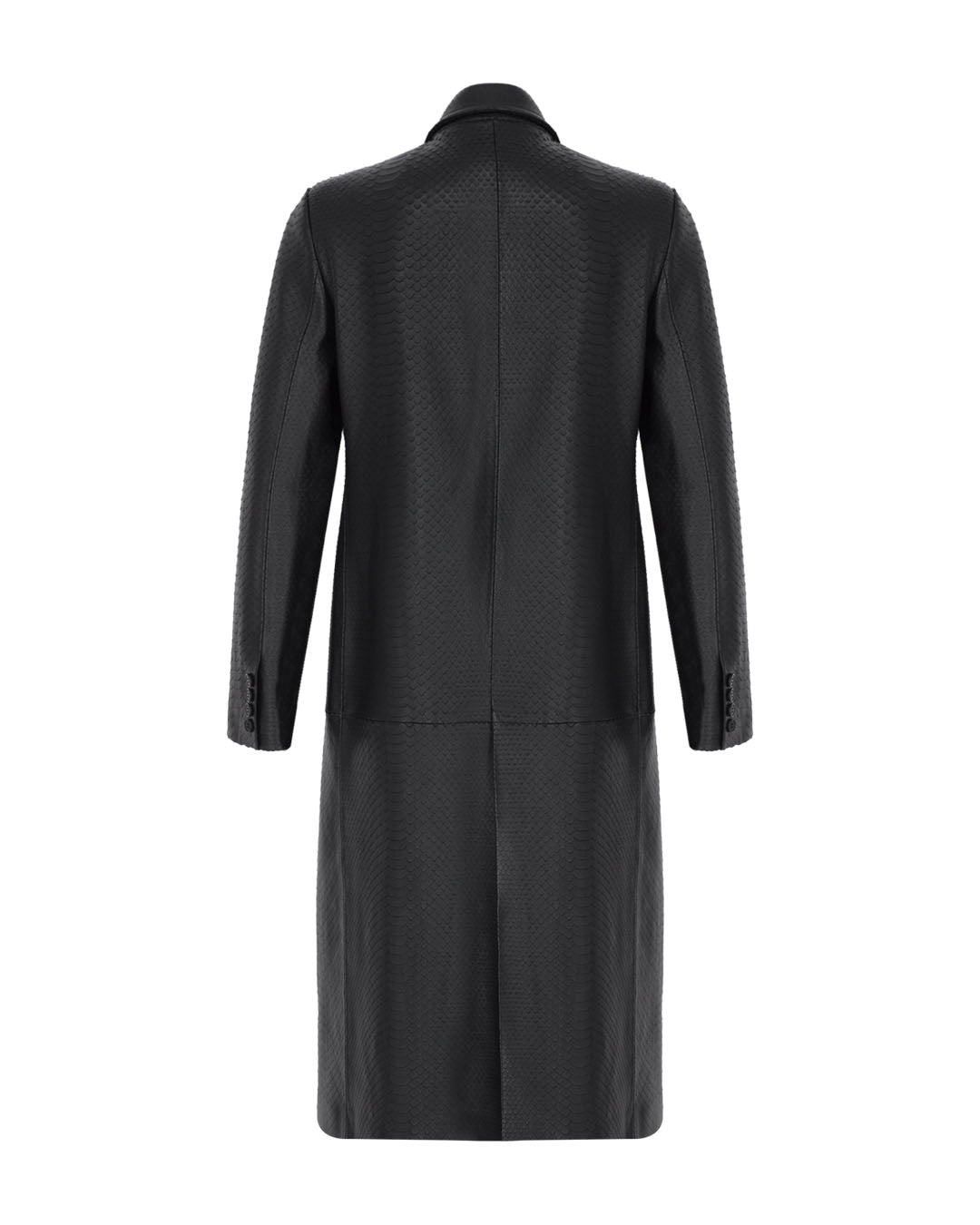 Snakeprint Leather Coat
