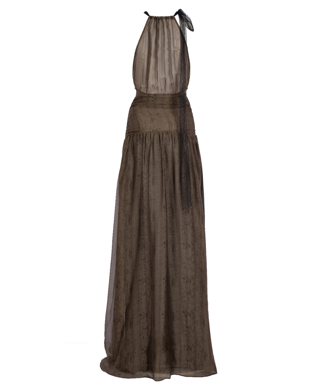 Snakeprint Silk Helen Dress