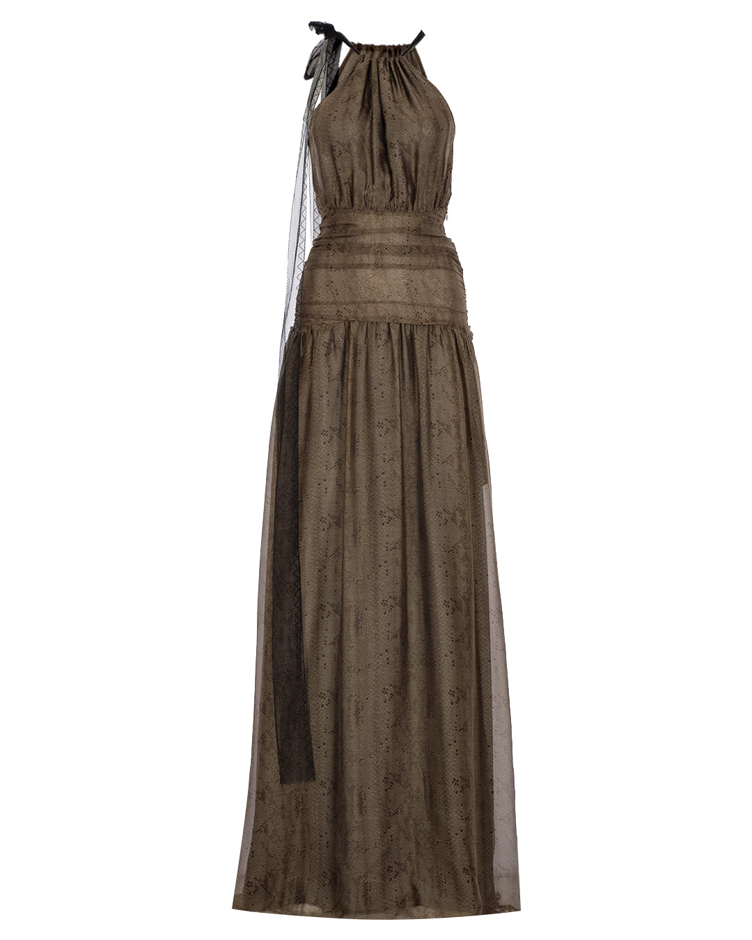 Snakeprint Silk Helen Dress