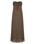 Snakeprint Silk Strapless Dress