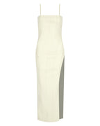 Stitched Leather Midi Dress