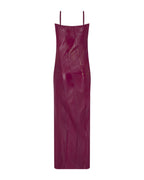 Stiched Leather Midi Dress