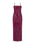 Stiched Leather Midi Dress