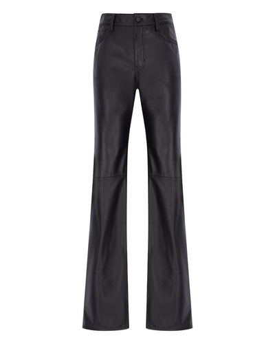 Straight Cut Leather Pants