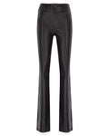 Straight Cut Stretch Leather Pants