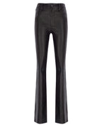 Straight Cut Stretch Leather Pants