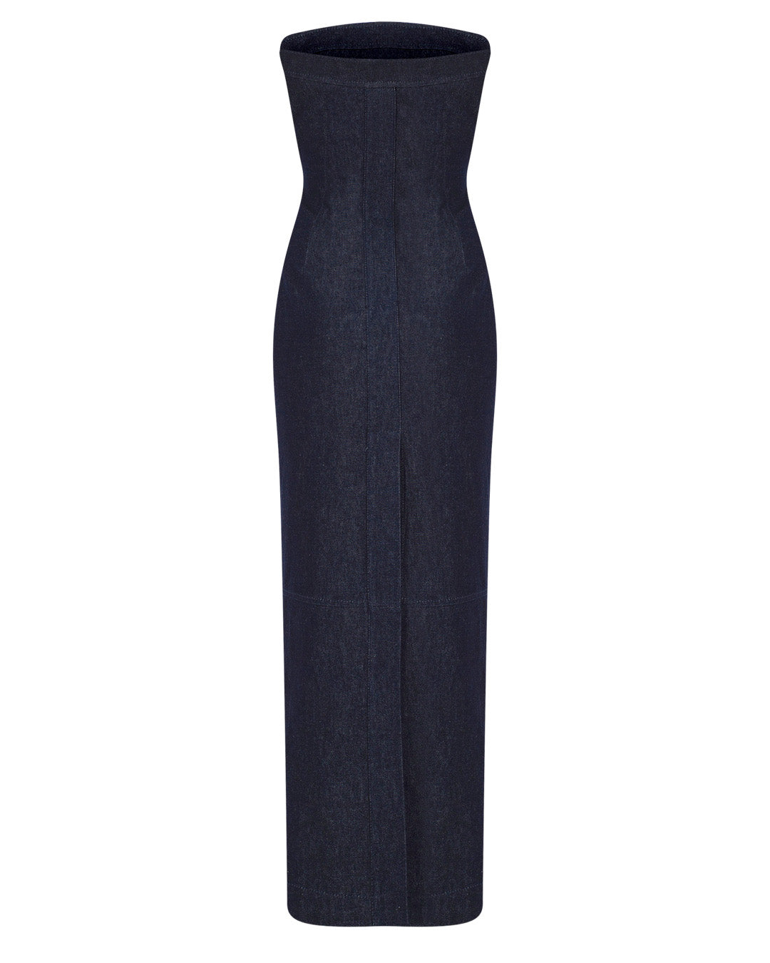 Strapless Denim Maxi Dress