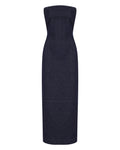 Strapless Denim Maxi Dress