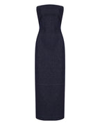 Strapless Denim Maxi Dress