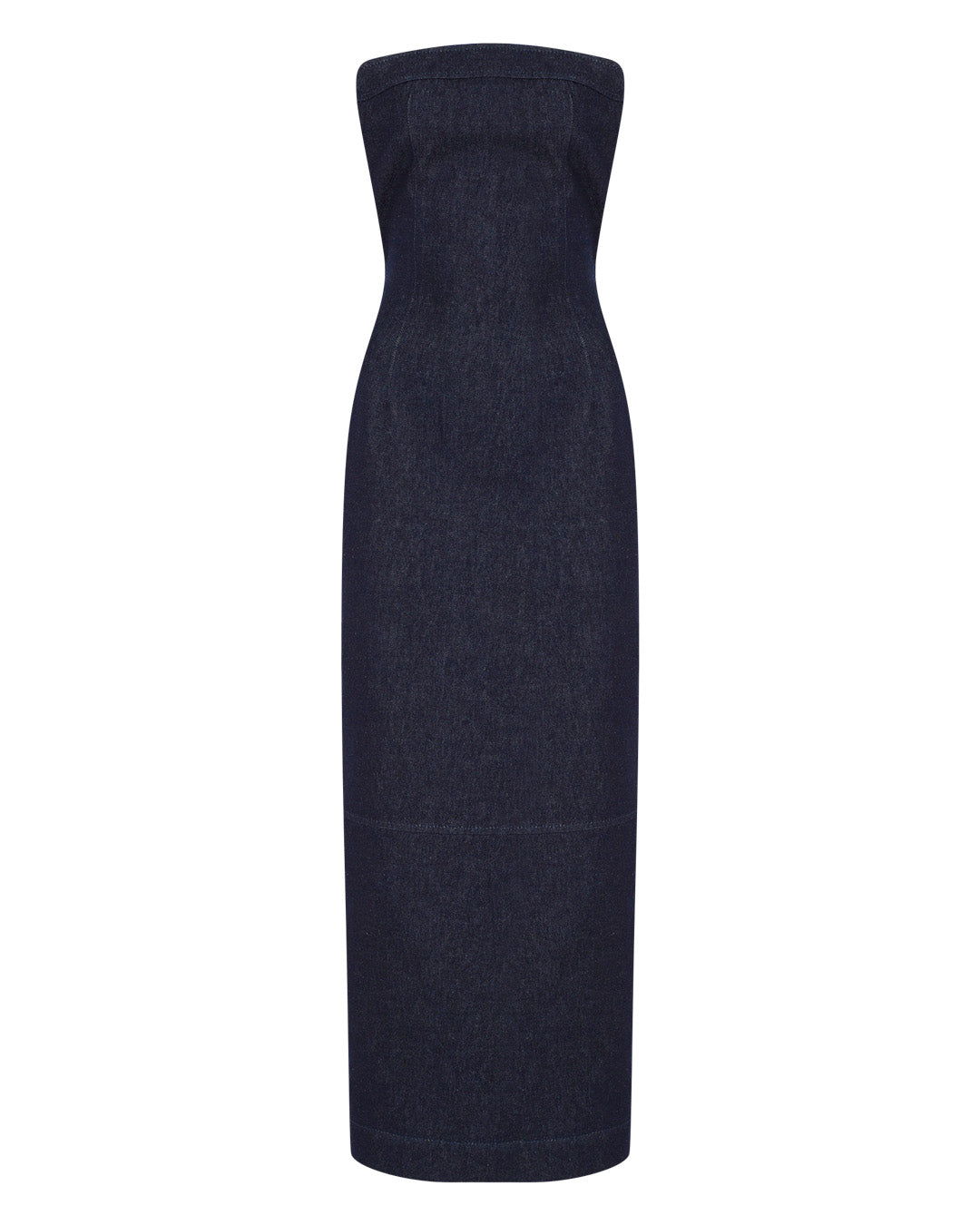 Strapless Denim Maxi Dress