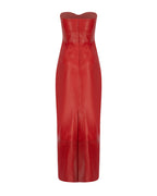Zeynep Arçay Resort 2026 - Strapless Leather Dress