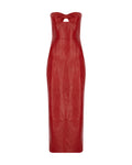Zeynep Arçay Resort 2026 - Strapless Leather Dress
