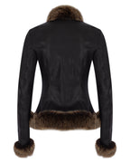 Stretch Leather Fur Blazer