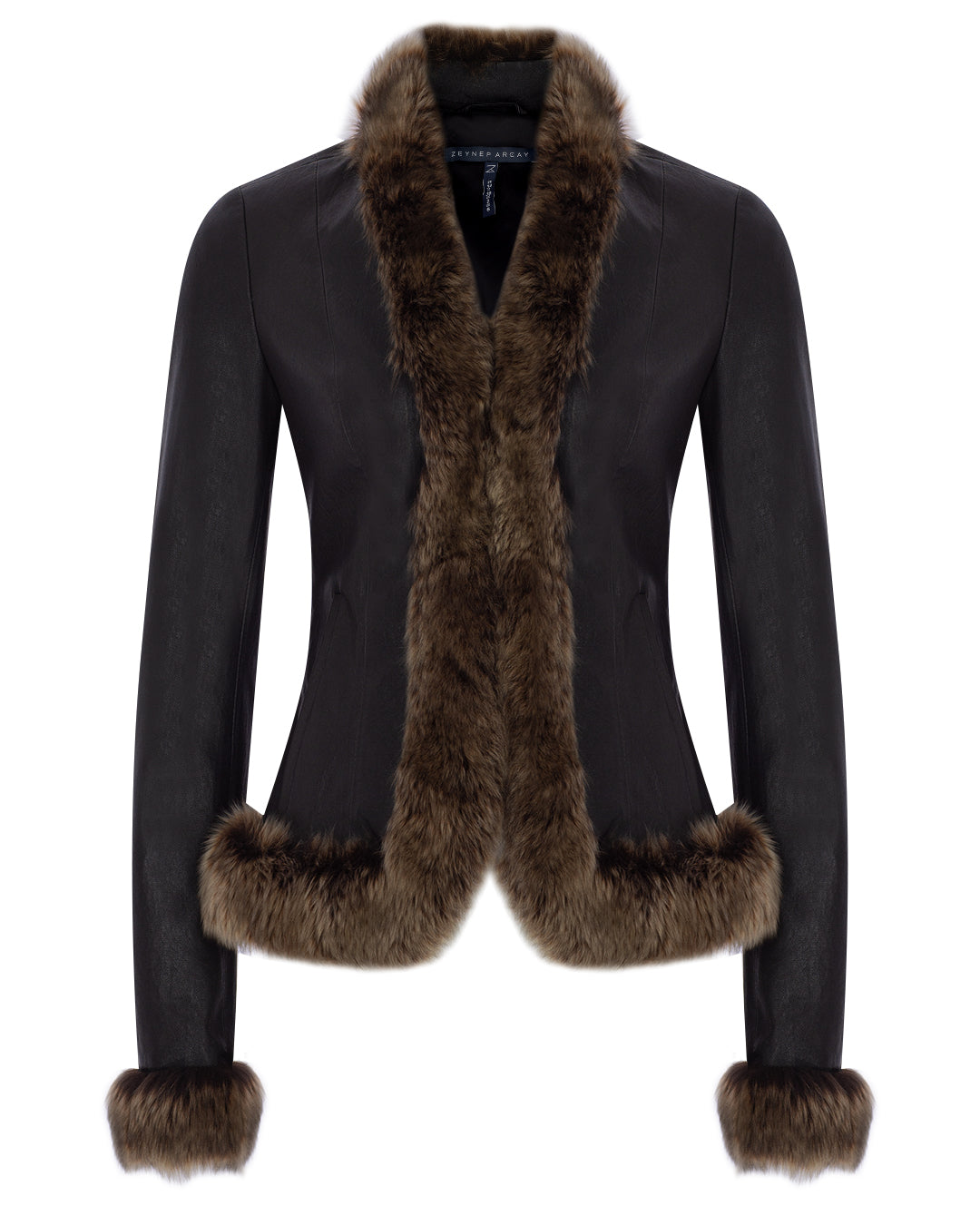 Stretch Leather Fur Blazer