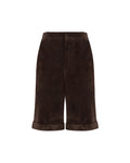 Zeynep Arçay Resort 2026 - Suede Bermuda Shorts